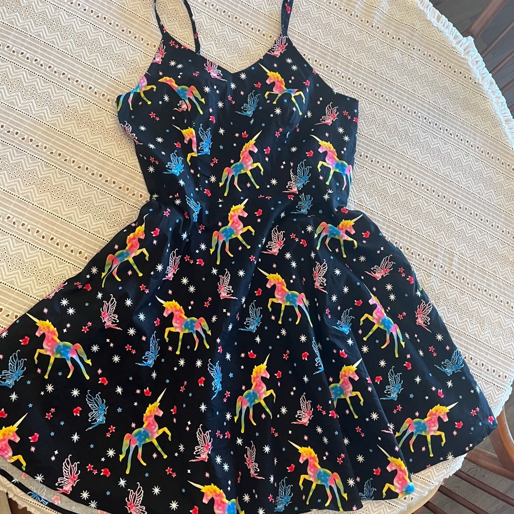 GOOBGS Women's 1950 Retro Vintage Spaghetti Strap Cocktail Swing Dresses Pockets